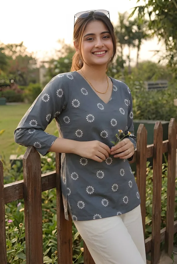 Grey_Cotton_Top_For_Women