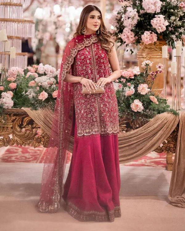 Magenta_Heavy_Chinon_Silk_Suit_Set_For_Women