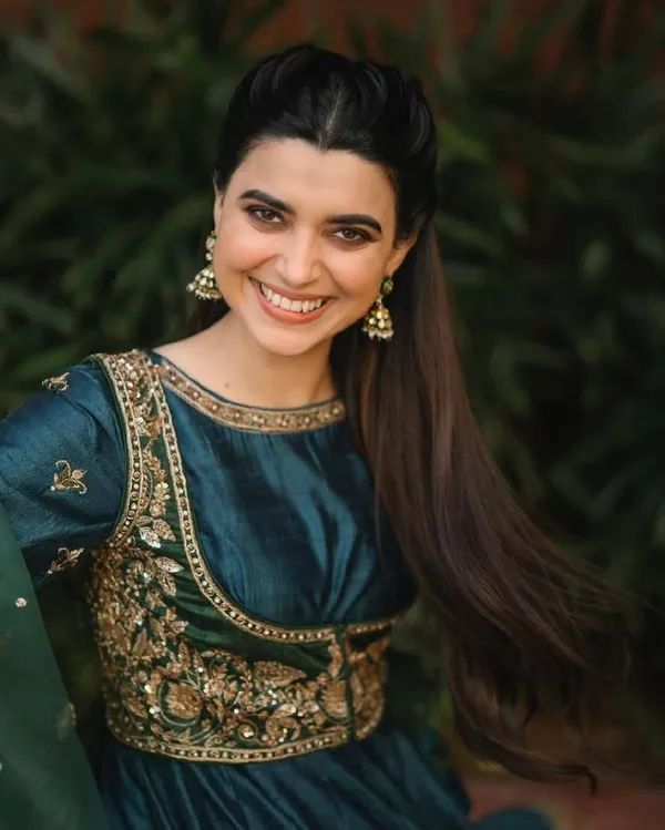 Teal_Vichitra_Silk_With_Organza_Silk_Anarkali_Suit_Set_For_Women
