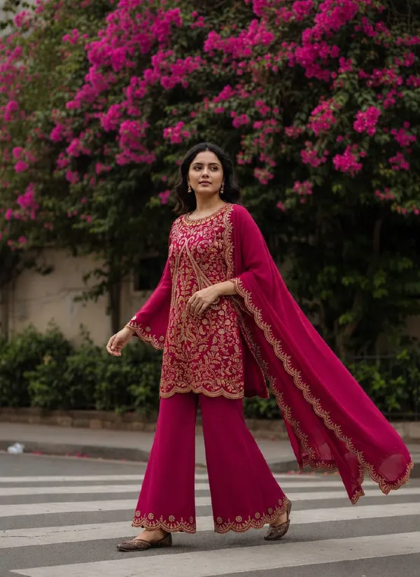 Magenta_Vichitra_Silk_Salwar_Suit_Set_For_Women