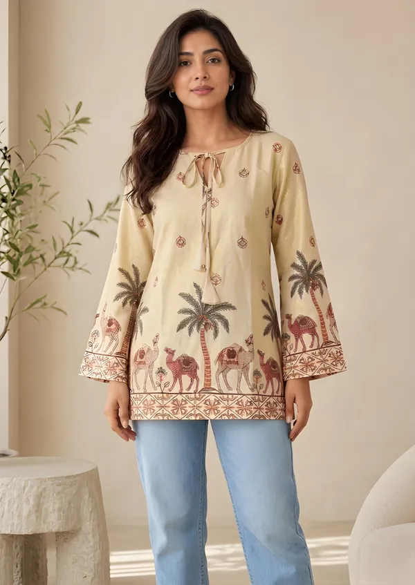Beige_Cotton_Tunic_For_Women
