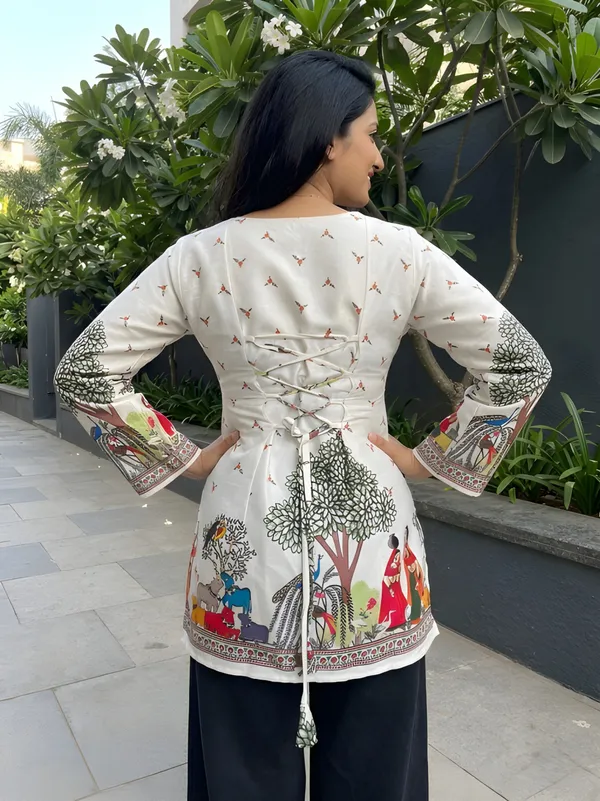 Women'S_Cream_Cotton_Kalamkari_Print_Tunic
