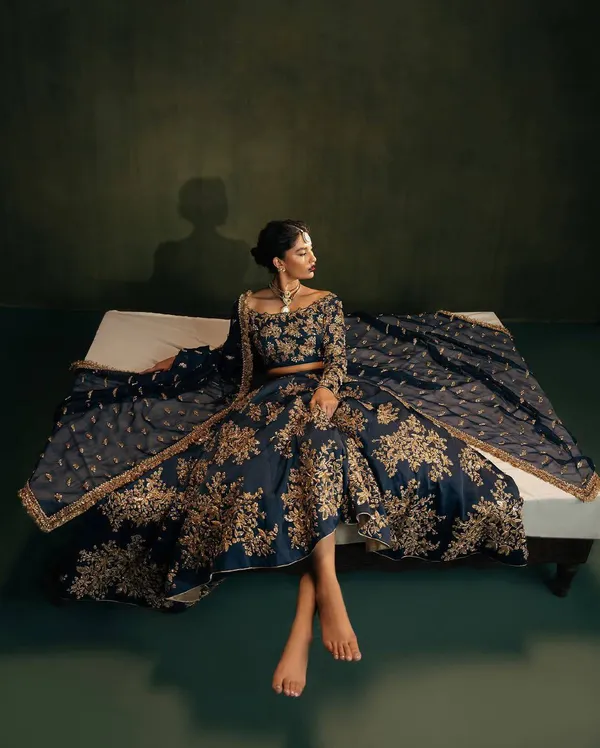 Navy_Blue_Heavy_Faux_Georgette_Lehenga_Choli_For_Women