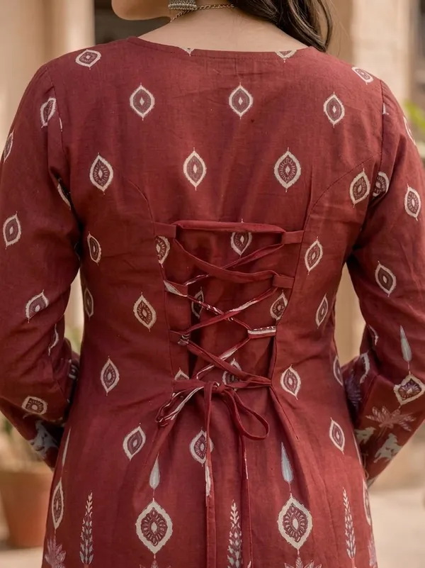 Maroon_Cotton_Kurta_For_Women