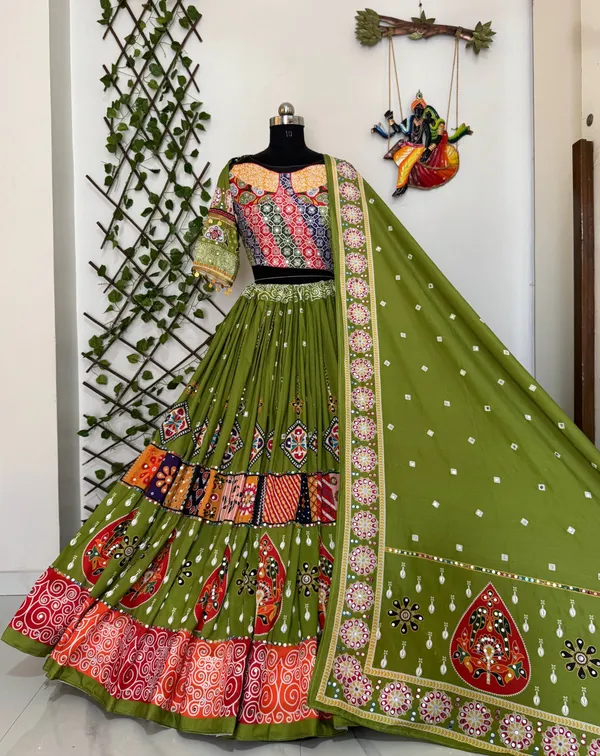 Black_Muslin_Cotton_Lehenga_Choli_For_Women