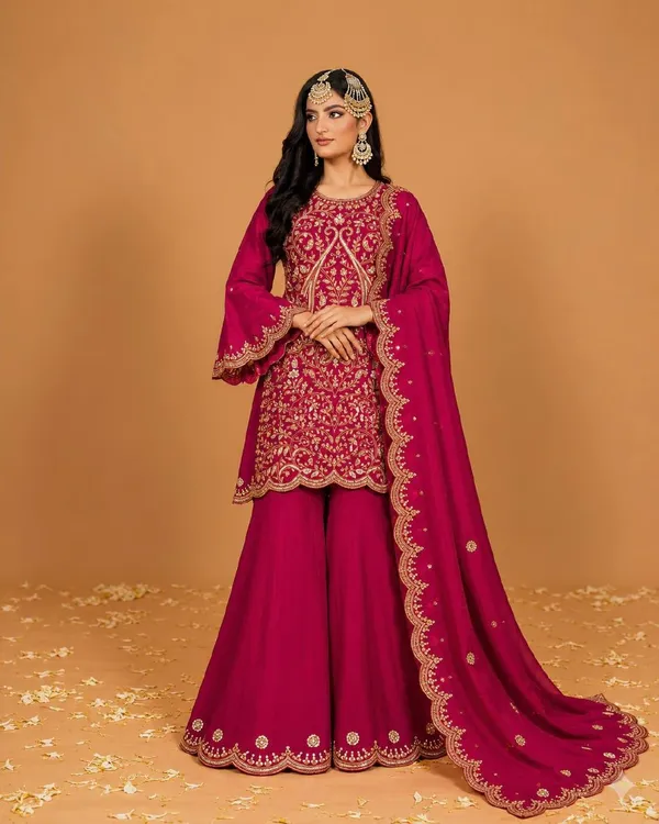 Magenta_Vichitra_Silk_Salwar_Suit_Set_For_Women