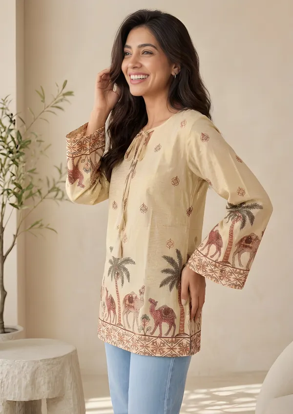 Beige_Cotton_Tunic_For_Women