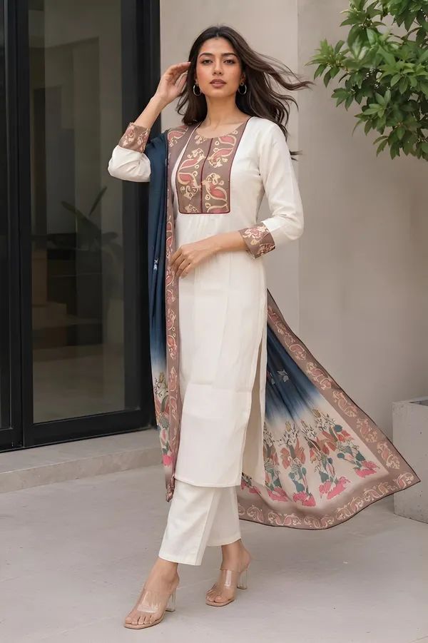 White_Roman_Silk_With_Pant_And_Dupatta