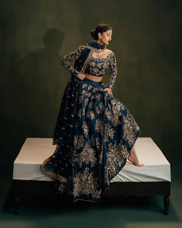 Navy_Blue_Heavy_Faux_Georgette_Lehenga_Choli_For_Women