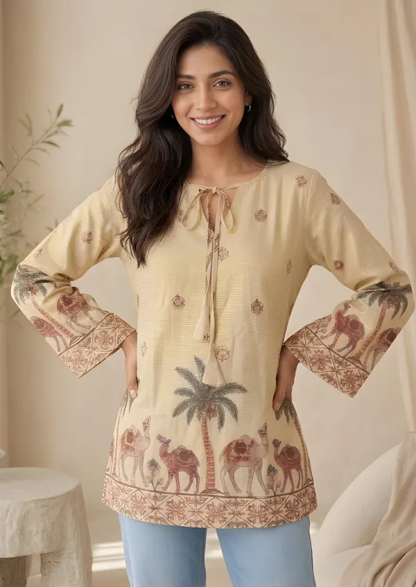 Beige_Cotton_Tunic_For_Women