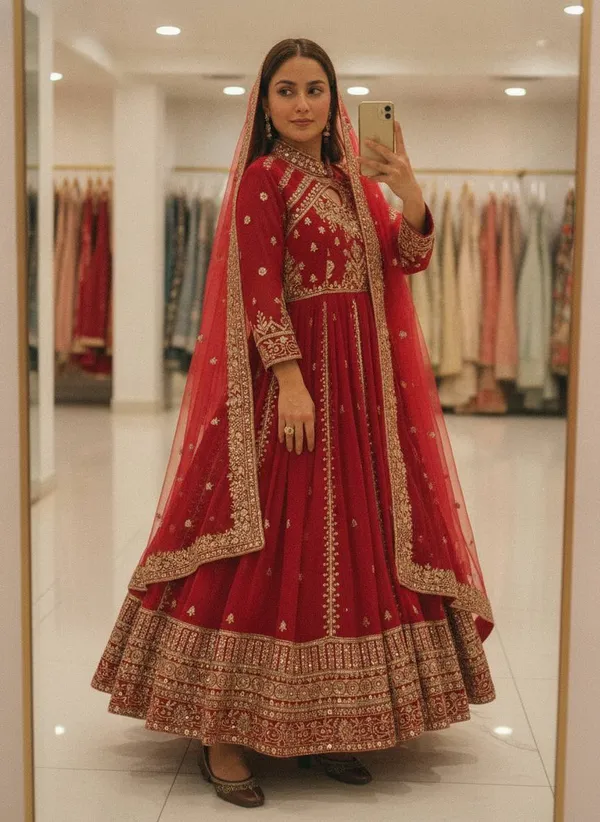 Red_Vichitra_Silk_Anarkali_Suit_Set_For_Women