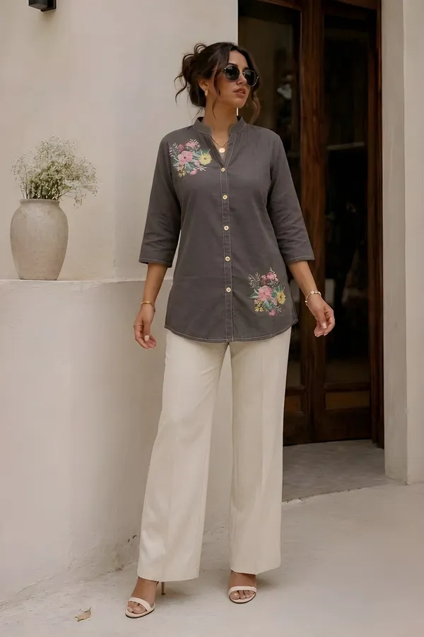 Grey_Cotton_Tunic_Top_For_Women