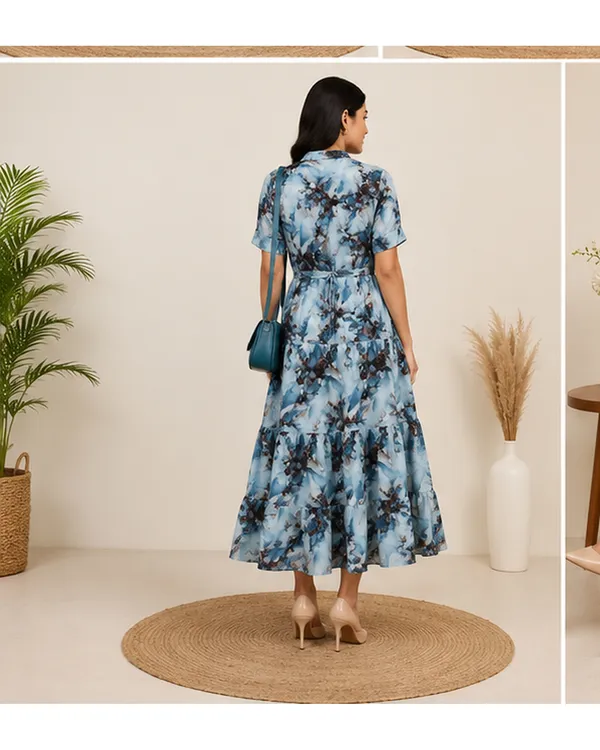 Women_Ladies_Sky_Blue_Printed_Delta_Midi_Dress,_Western_Wear_Fit_and_Flare_A-Line_Dress_with_Short_Ruffle_Sleeves