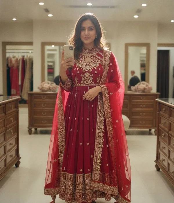 Red_Vichitra_Silk_Anarkali_Suit_Set_For_Women
