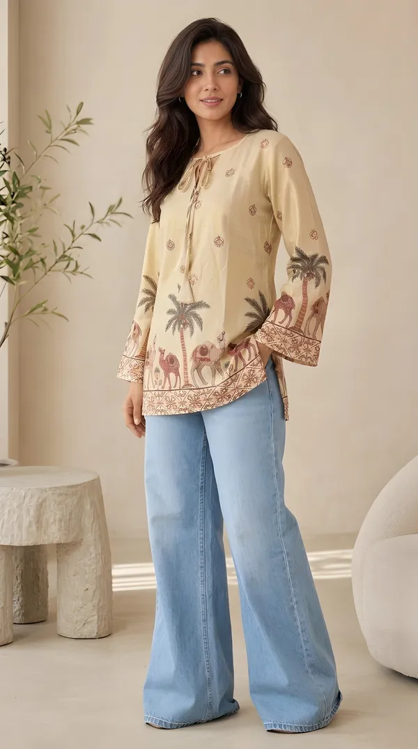 Beige_Cotton_Tunic_For_Women