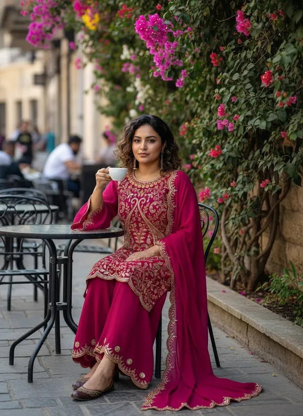 Magenta_Vichitra_Silk_Salwar_Suit_Set_For_Women