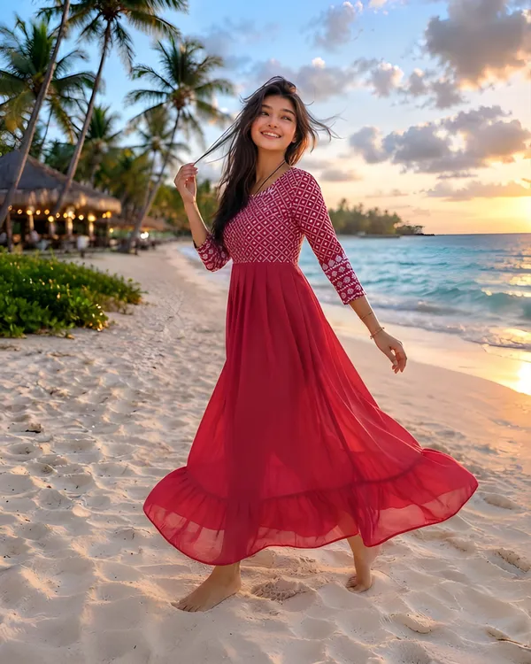 Woman_Pink_Embroidered_Georgette_Anarkali_Gown