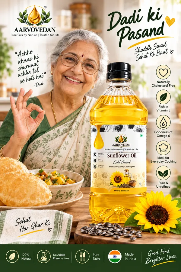 Aarvovedan_Sunflower_Oil_Cold_Pressed_1L