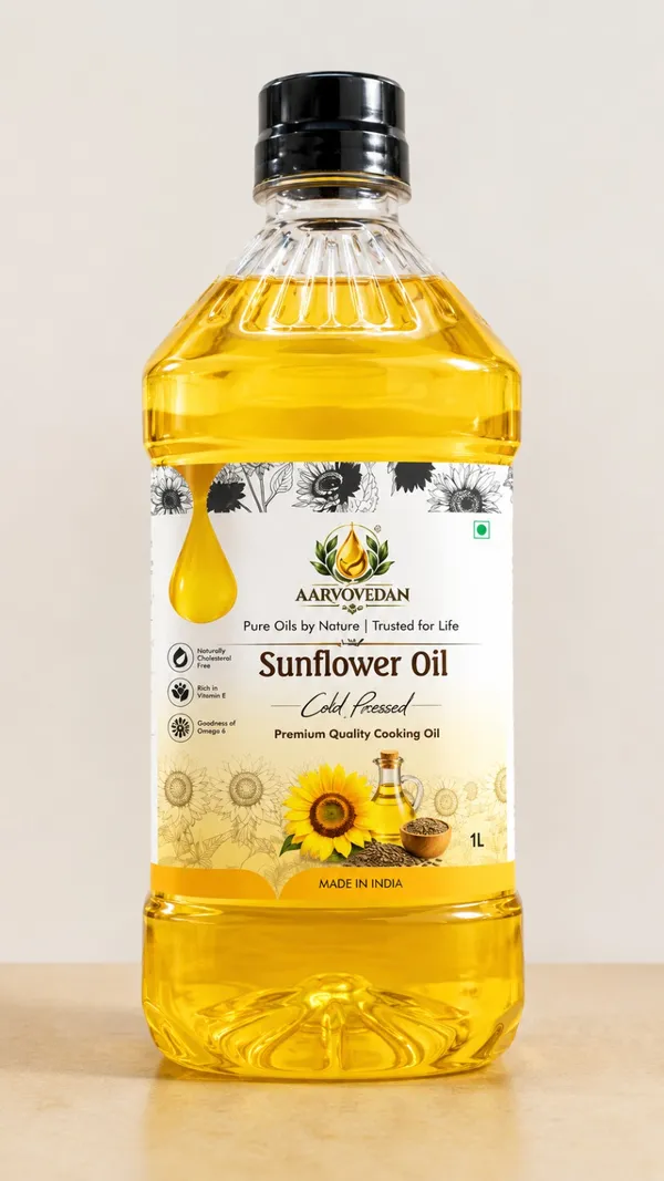 Aarvovedan_Sunflower_Oil_Cold_Pressed_1L