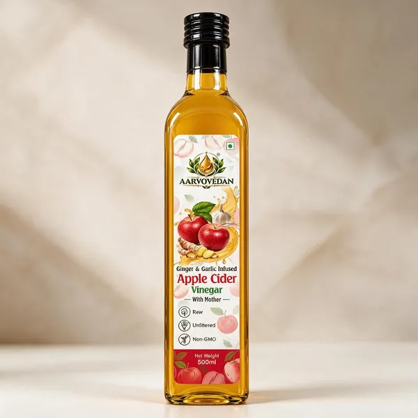 Aarvovedan_Ginger_Garlic_Infused_Apple_Cider_Vinegar_500Ml