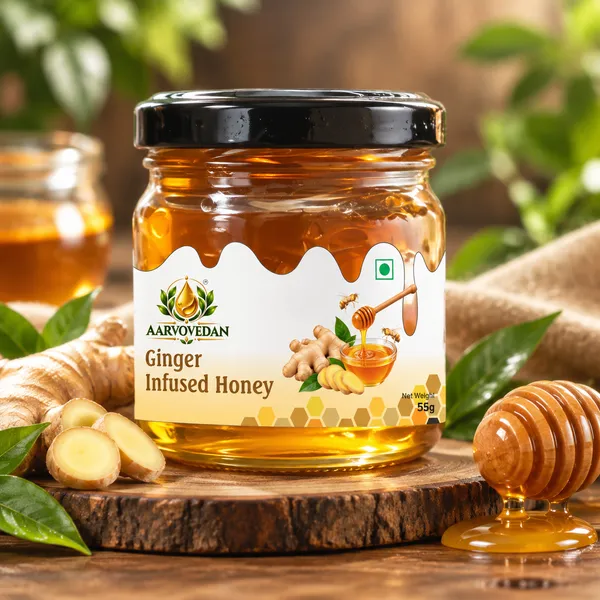 Aarvovedan_Ginger_Infused_Honey_55G_Combo_Pack_Of_3