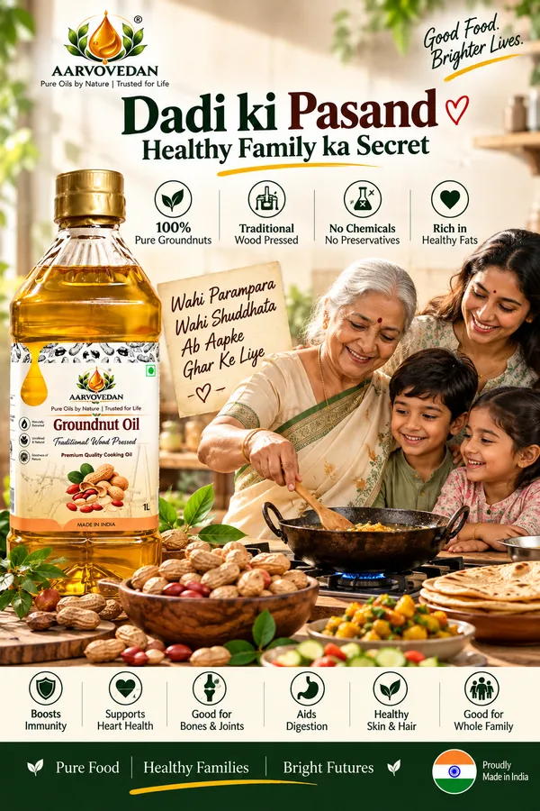 Aarvovedan_Groundnut_Oil_Wood_Pressed_1L