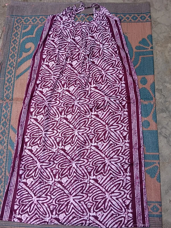 Maroon_Cotton_Halter_Neck_Floral_Batik_Print_Maxi_Dress_For_Women