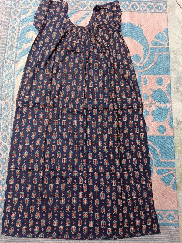 Navy_Blue_Cotton_Loose_Fit_Ethnic_Print_Maxi_Dress_For_Women