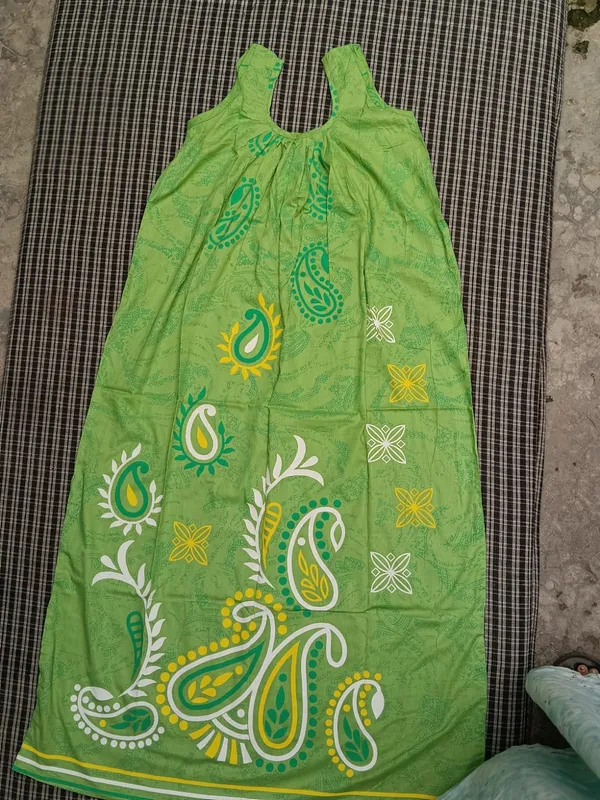 Green_Cotton_Printed_Sleeveless_Nighty_For_Women