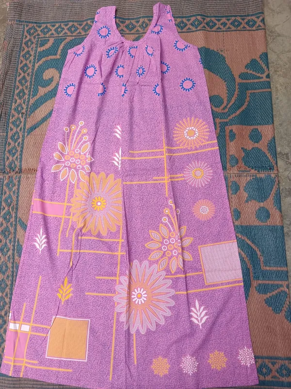 Purple_Cotton_Sleeveless_Floral_Print_Nighty_For_Women