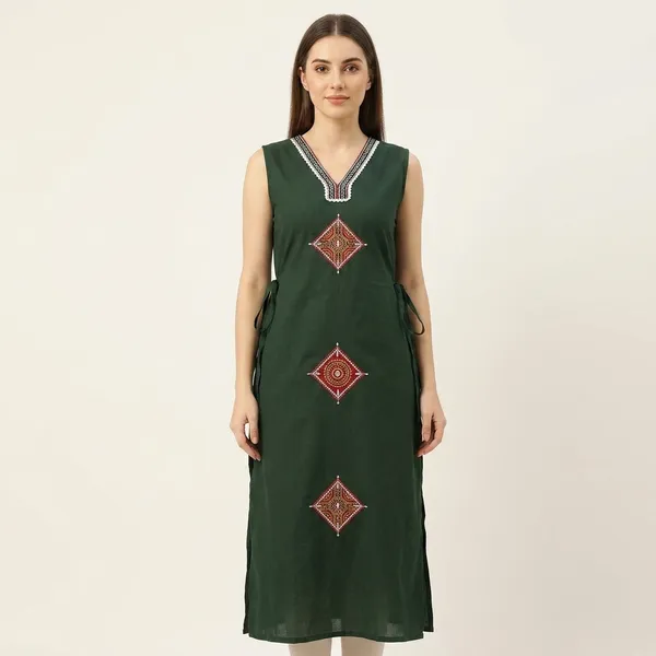Green_Cotton_Sleeveless_Embroidered_A-Line_Kurta_For_Women