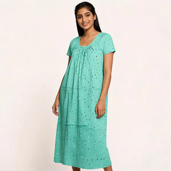 Green_Cotton_Floral_Print_Nighty_For_Women