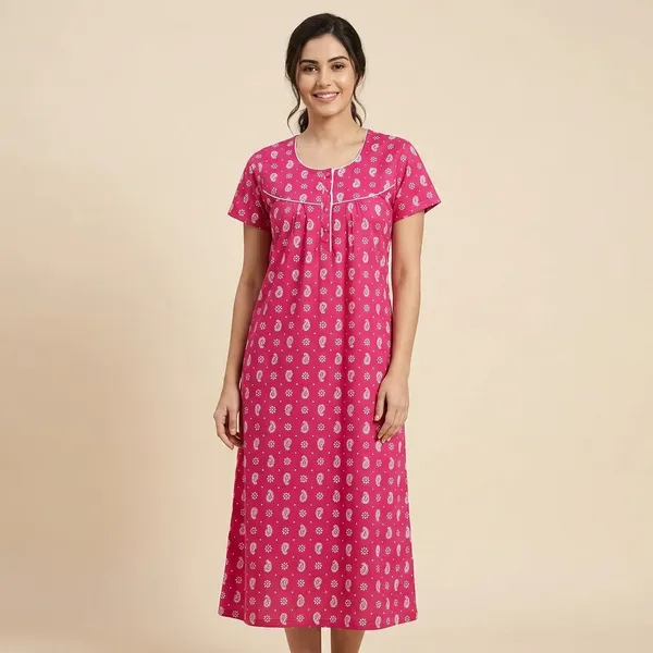 Pink_Cotton_Relaxed_Paisley_Print_Nighty_For_Women