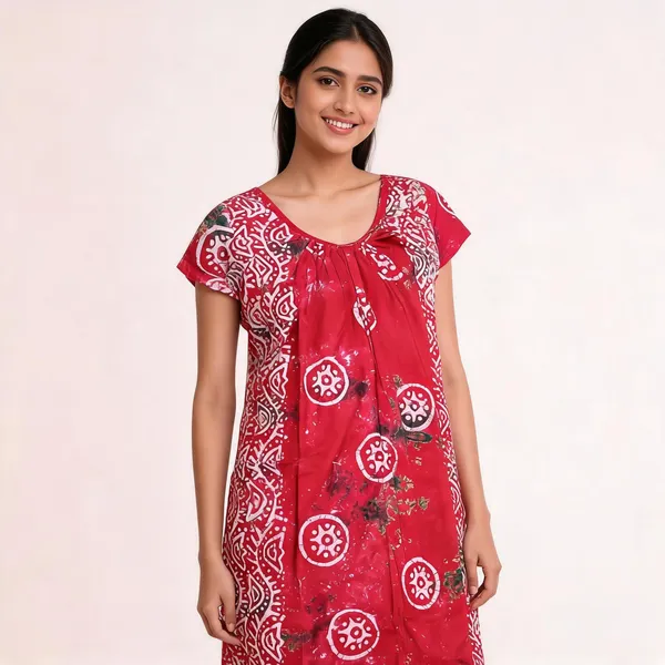 Red_Cotton_Printed_Loose_Fit_Nighty_For_Women