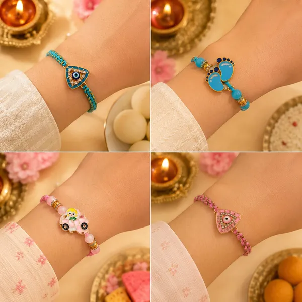 Rakhi_Set_Of_4(2_Adult+2_Kids)_With_Roli_Chawal_Pack