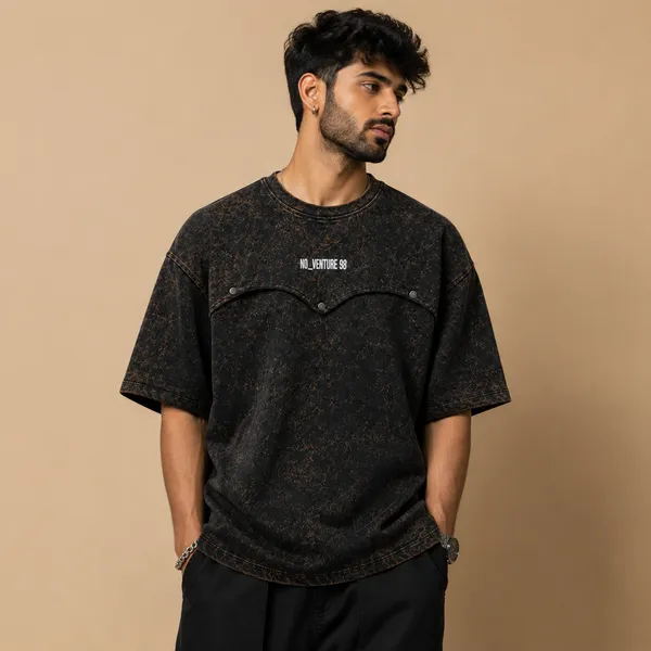 No_Venture_Discover_(Brown)_Oversized_Acid_Wash_T-Shirt_For_Men