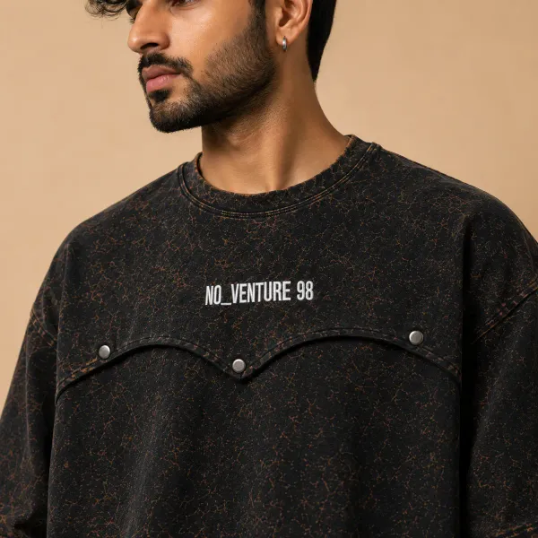 No_Venture_Discover_(Brown)_Oversized_Acid_Wash_T-Shirt_For_Men