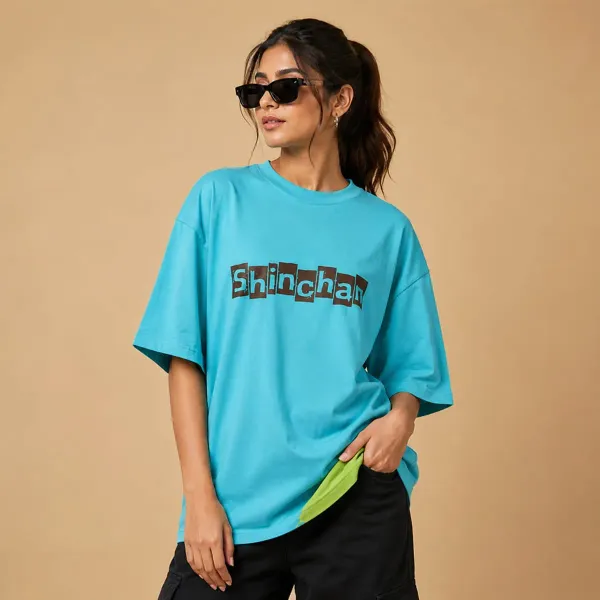 Shinchan_Look_at_Sky_(Light_Blue)_French_Terry_Denim_Oversized_T-Shirt_For_Unisex