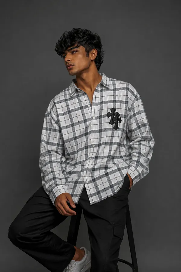 Monochrome_Oversized_Check_Shirt