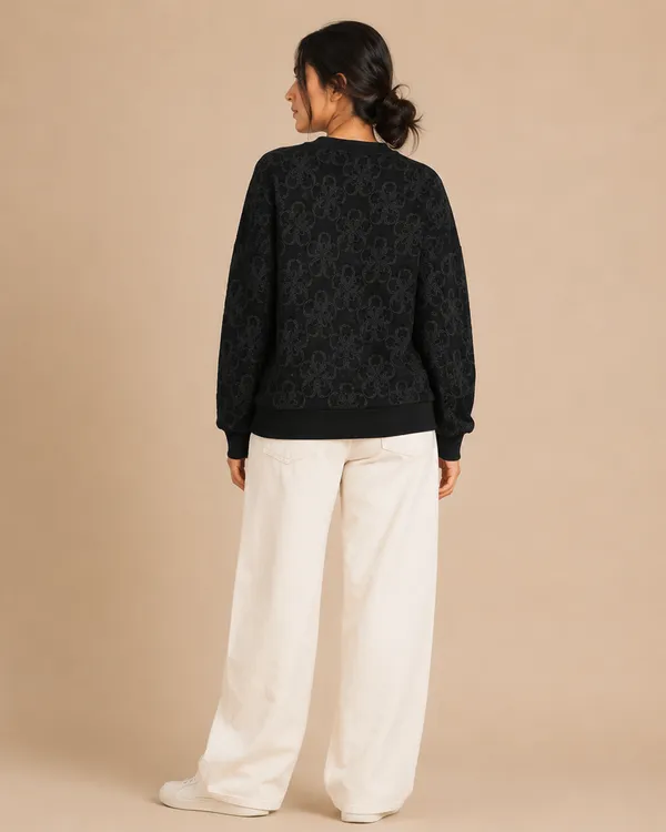 Black_Textured_Knitted_Sweater_For_Women