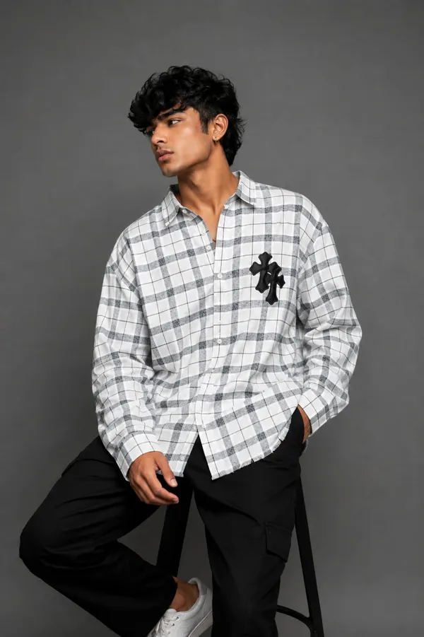 Monochrome_Oversized_Check_Shirt