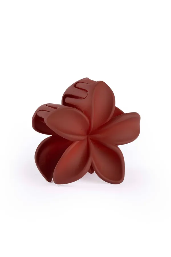 Matte_Flower_Claw_Medium_Terracotta_Red_Single_Claw_Clip