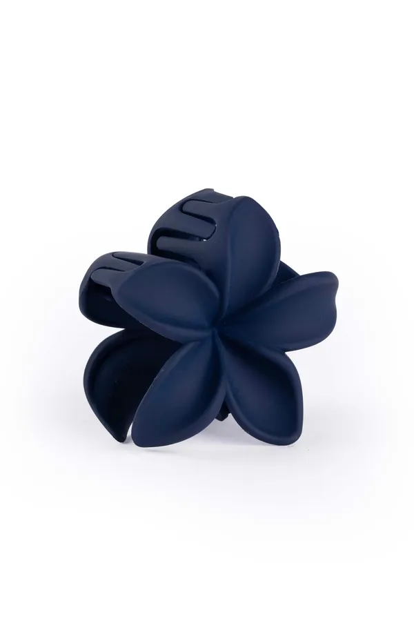 Matte_Flower_Claw_Medium_Navy_Blue_Single_Claw_Clip