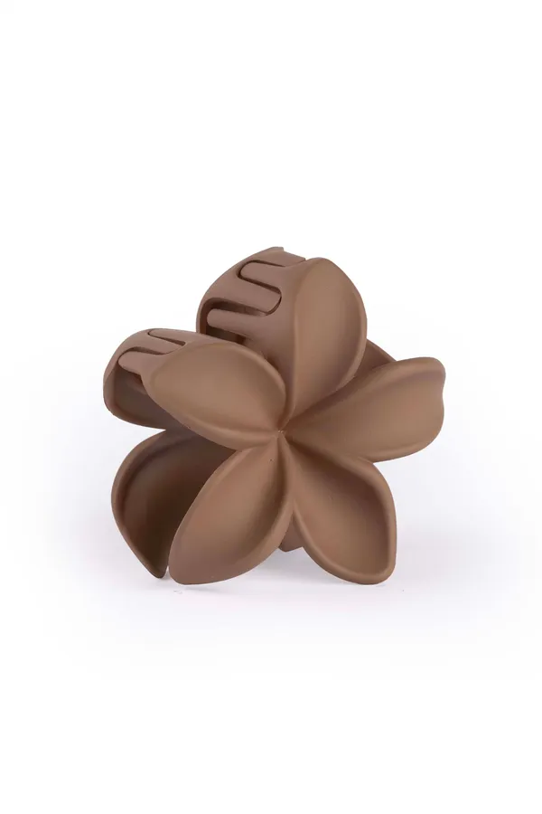 Matte_Flower_Claw_Medium_Taupe_Beige_Single_Claw_Clip