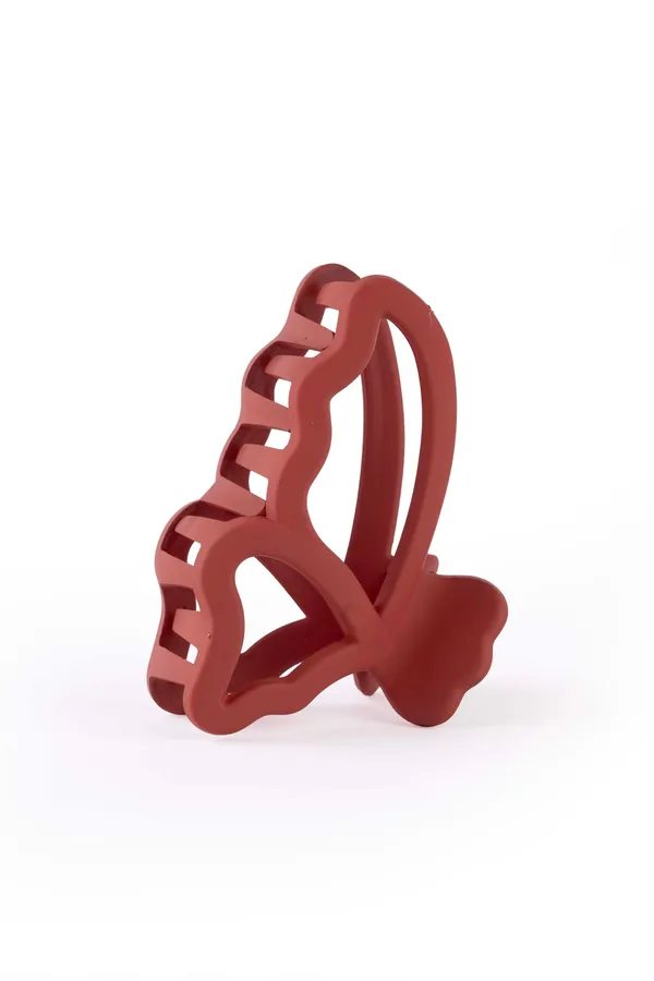 Matte_Butterfly_Claw_Medium_Terracotta_Red-Pack_Of_12_Claw_Clip