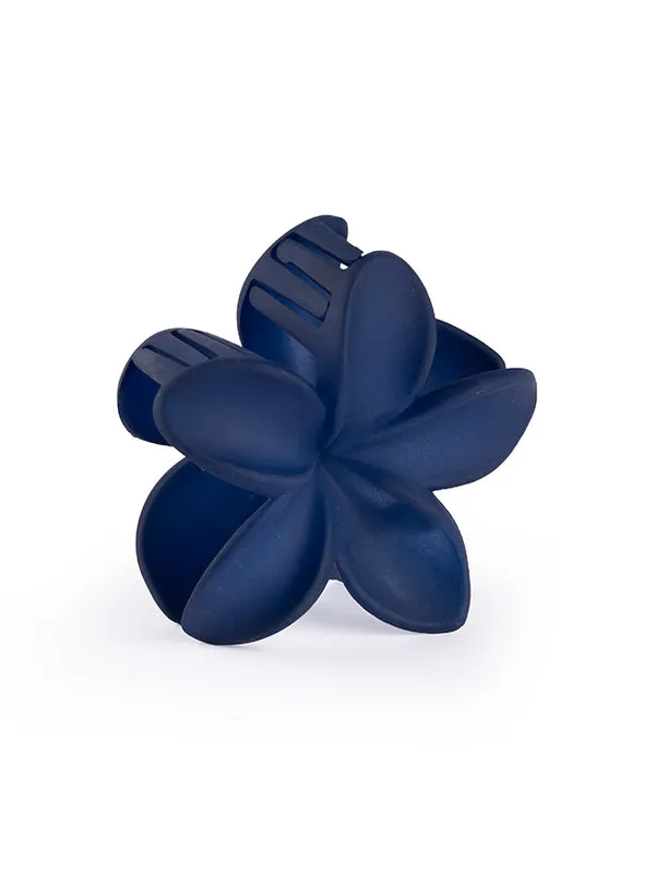 Matte_Flower_Claw_Large_Navy_Blue_Single_Claw_Clip