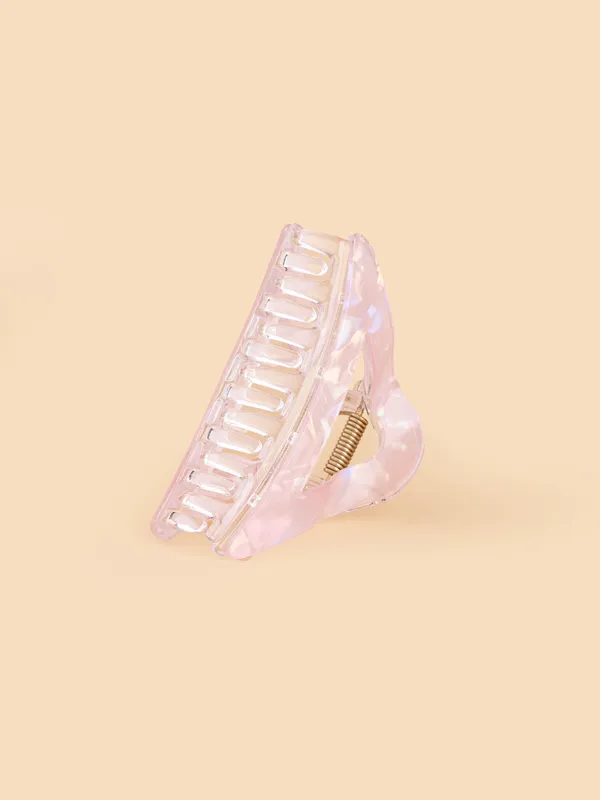 Crystal_Triangle_Claw_Medium_Peach_Single_Claw_Clip