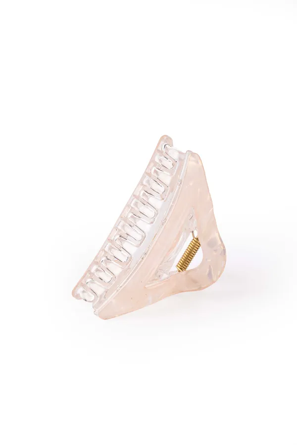 Crystal_Triangle_Claw_Medium_Peach_Single_Claw_Clip