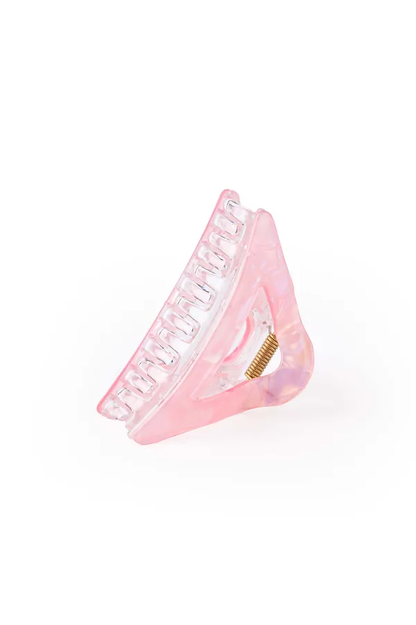 Crystal_Triangle_Claw_Medium_Hot_Pink_Single_Claw_Clip