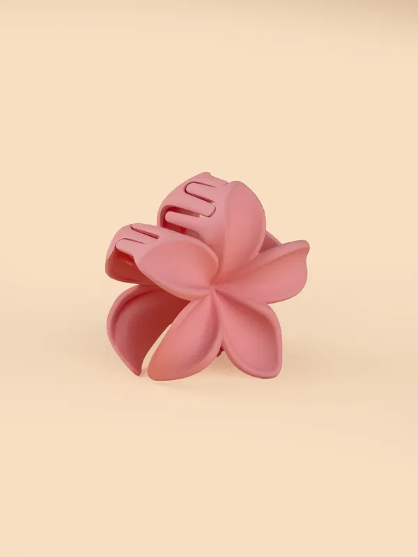 Matte_Flower_Claw_Medium_Peach_Pink_Single_Claw_Clip